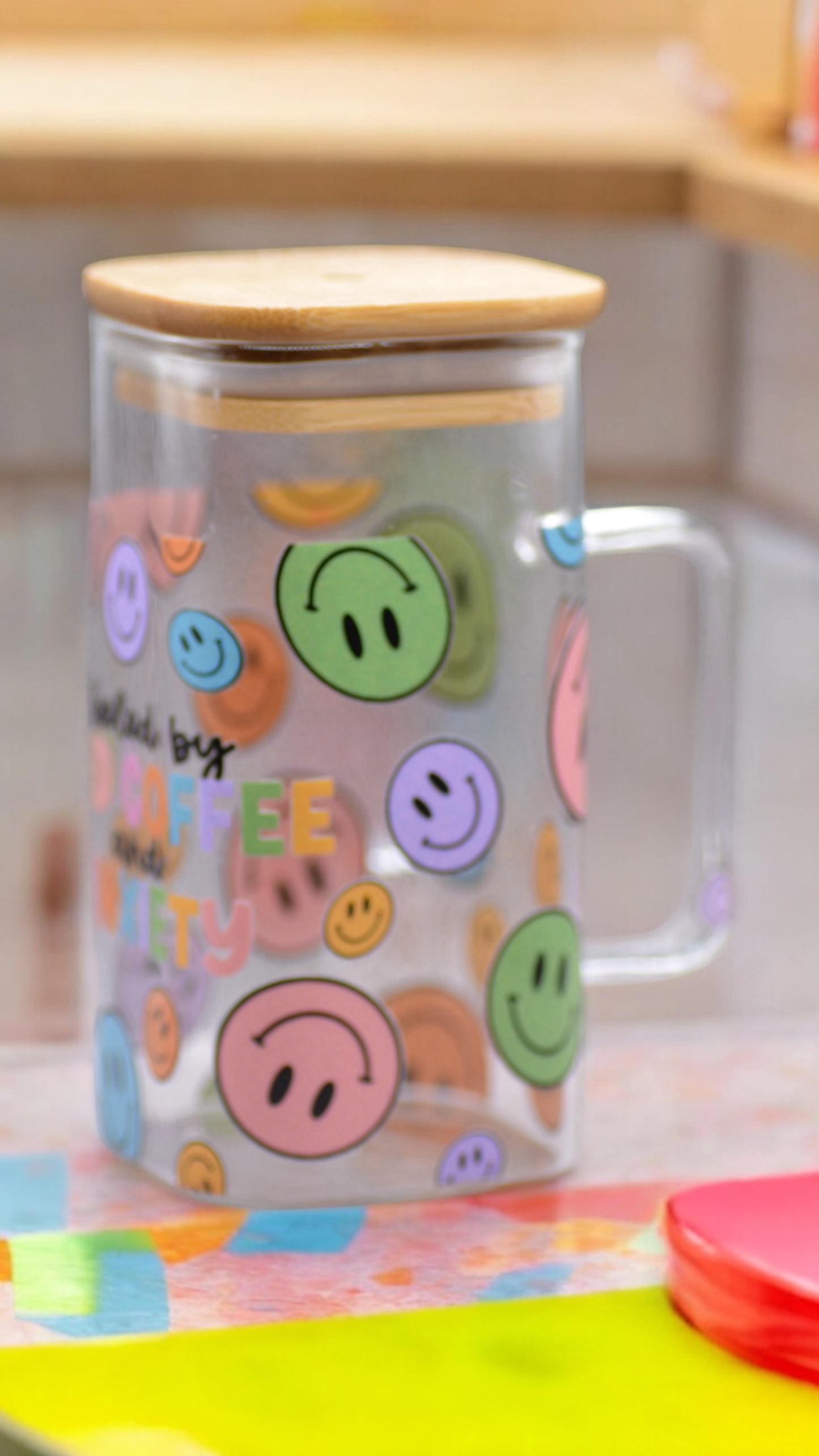 Glass Tumbler with Lid & Straw